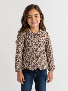 Oilily Girls Floral Scalloped hem Jacket Size 128 or 6/7 US